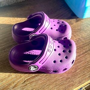 Purple Crocs